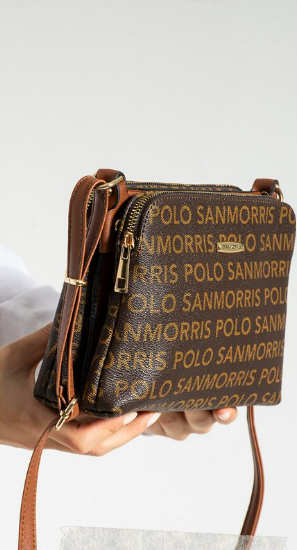 kahverengi desenli çanta