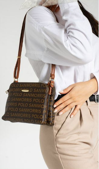 kahverengi desenli çanta